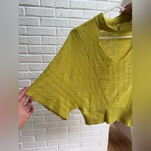 Anthropologie chartreuse blouse